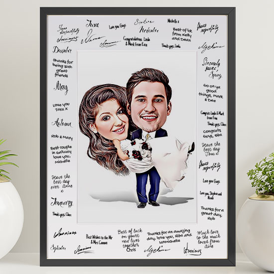 Larger frame / Signing board - for a caricature (450mm x 555mm) - Image 4