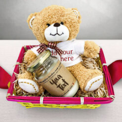 Personalised Teddy & Candle Hamper