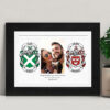 Double Family Crest With Photo Upload Frame