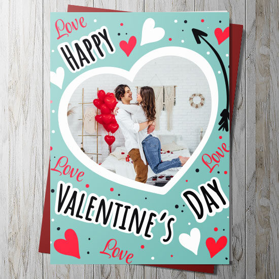 Love Valentines Day Card With Photo Upload