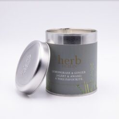 Herb Lemongrass and Ginger Candle -Tin Tall