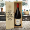 Personalised Engraved - Anniversary Wooden Gift Box (Includes Wine)