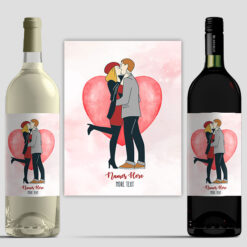 Couple's Valentine's Day Personalised Wine