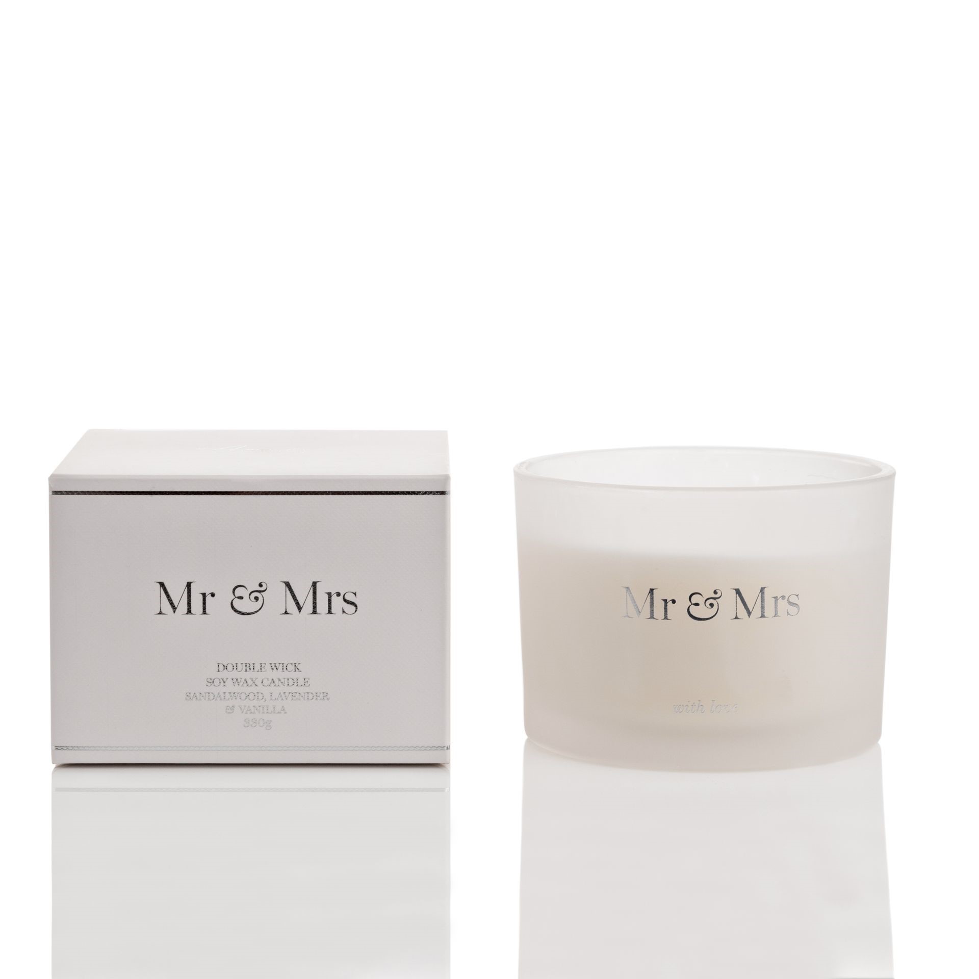 Luxury Mr & Mrs Double Wick Candles in Presentation Box