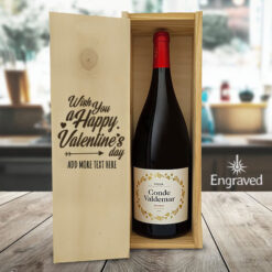 Engraved Valentine's Day Wine Box (Includes Wine)