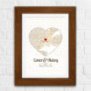 Our Heart Belongs Here Personalised Frame
