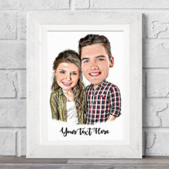 2 Person Portrait Style Caricature