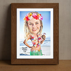 Beach Girl Caricature