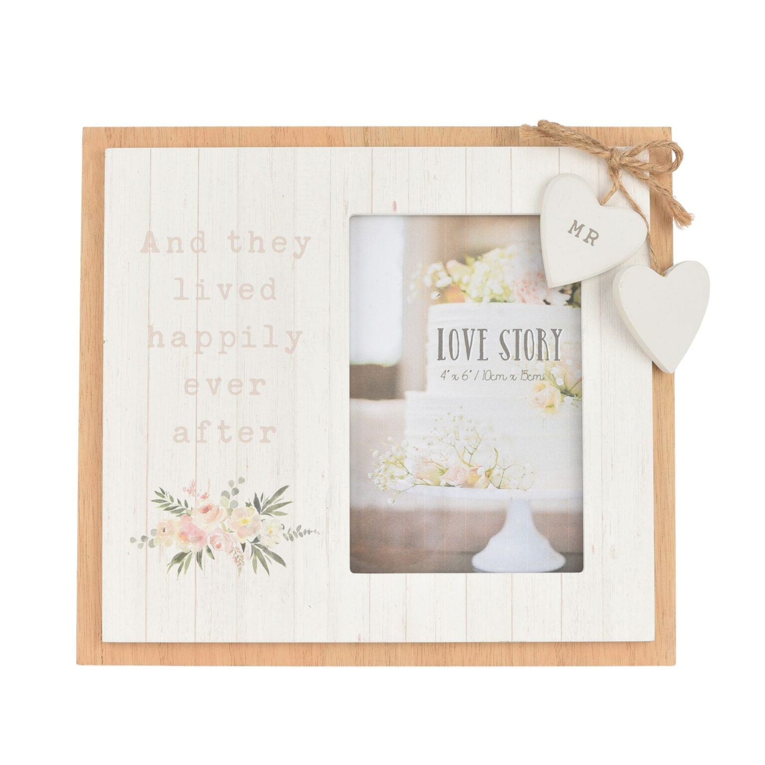 White - Happily Ever After Love Story Frame