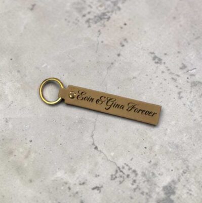 Personalised Classic Leather Keyring