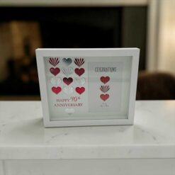 40th Ruby Wedding Anniversary Heart Photo Frame